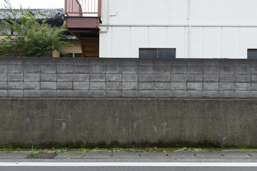 Large blank billboard on a street wall, banners with room to add your own text