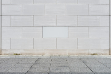 Fototapeta premium Large blank billboard on a street wall, banners with room to add your own text