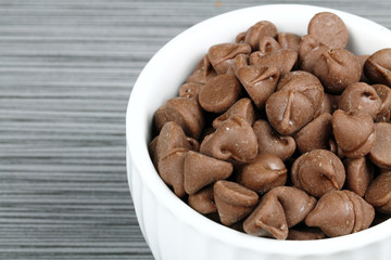 Bowl of chocolate chips