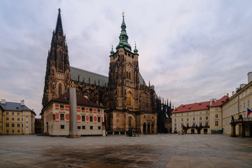 Fototapeta na wymiar Cathedral of Saint Vitus in Prague.