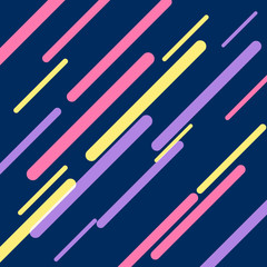 dark blue background with colorful diagonal stripes. Lines backg
