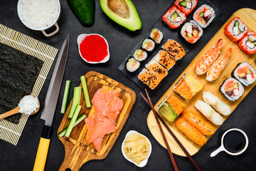Sushi with Cooking Ingredients