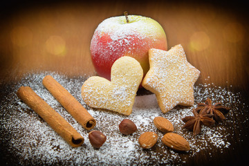 Weinhachtplätzchen Dekoration Hintergrund