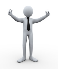 3d businessman welcome