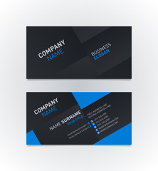 Elegant modern business card template. Vector illustration.
