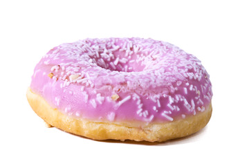 pink donuts isolated on white
