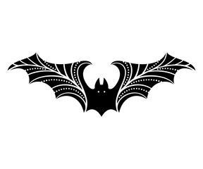 bat silhouette with stylized wings
