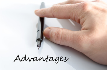 Advantages text concept