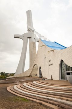 ABIDJAN, IVORY COAST, AFRICA. April 21, 2013. St.Paul's Cathedral, a mother church for the Roman Catholic Archdiocese of Abidjan.