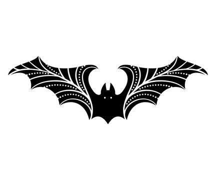 bat silhouette with stylized wings