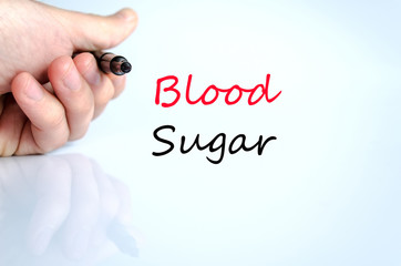 Blood sugar text concept