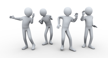 3d people dancing