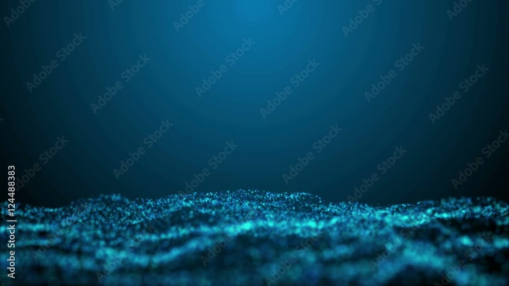 Canvas Prints vector blue waves with light showing through. opening intro title animation rippling waters. blue sm