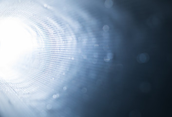 light from Dark blue tunnel