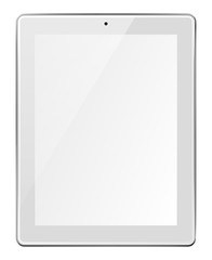 Realistic tablet pc computer with blank screen.