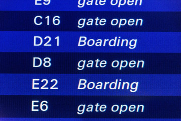 Obraz premium flight timetable