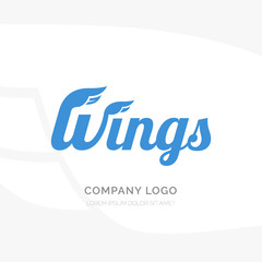 Creative wing vector logo design. Vector sign. Character logotype symbols. Logo icon design