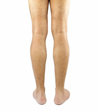 rear view of a man legs