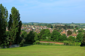 Fototapeta premium A view of the countryside around Sandown on the Isle of Wight