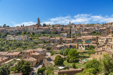Fototapeta na wymiar Montalcino, Italy. Scenic cityscape