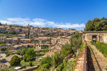 Fototapeta na wymiar Montalcino, Italy. Urban landscape