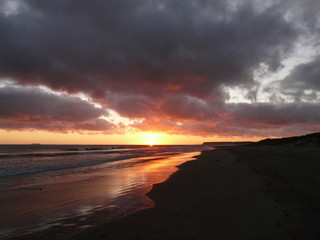 Fototapeta na wymiar Pacific sunset