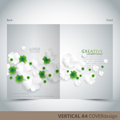 Vector brochure, flyer, cover design template. Can be used as concept for your graphic design. Proportionally for A4 size