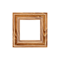 Square frame made of expensive wood. machined baguette.
isolate on a light background, it is easy to cut to your design.
