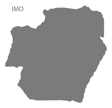 Imo Nigeria Map grey