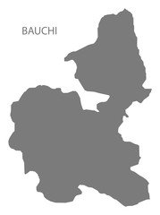 Bauchi Nigeria Map grey