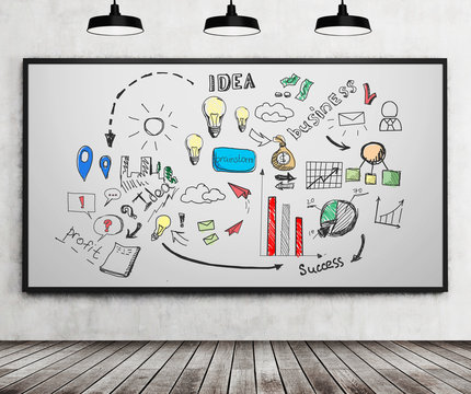 Colorful business idea sketch