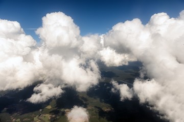 Aerial view of some clouds
