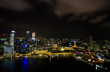 Fototapeta na wymiar Night at Singapore