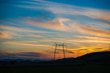 Fototapeta na wymiar Clouds at sunset time
