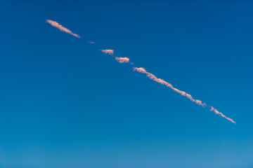 Clouds at sunset time