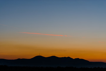 Clouds at sunset time