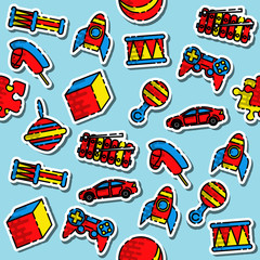 Obraz na płótnie Canvas Colored toys pattern
