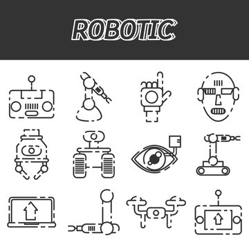 Robotic icon set