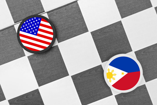 Draughts (Checkers) - United States vs the Philippines - conflict and tension between two states