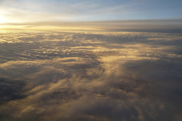 Fototapeta na wymiar clouds and sky seen from plane