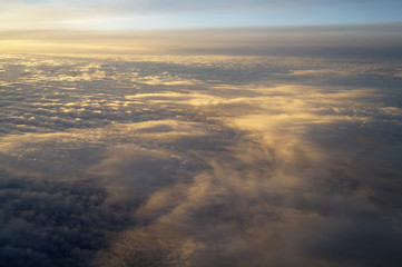 clouds and sky seen from plane