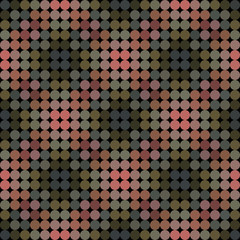 Kaleidoscopic low poly circle style vector mosaic background