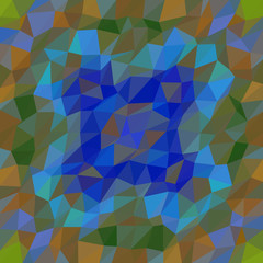 Kaleidoscopic low poly triangle style vector mosaic background