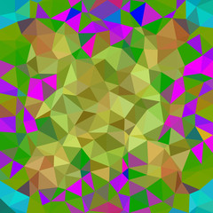 Kaleidoscopic low poly triangle style vector mosaic background