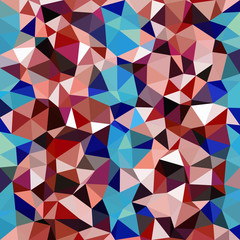 Fototapeta na wymiar Kaleidoscopic low poly triangle style vector mosaic background