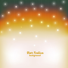 Evening festive star background. Vector illustration - 124499311