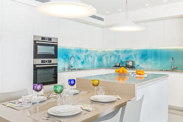 Luxury Kitchen, White Interior Design