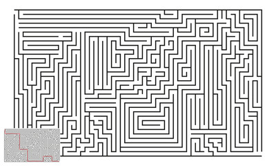 Large Vector Horizontal Maze with Answer 22