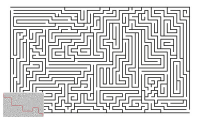 Large Vector Horizontal Maze with Answer 24