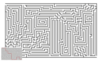 Large Vector Horizontal Maze with Answer 25